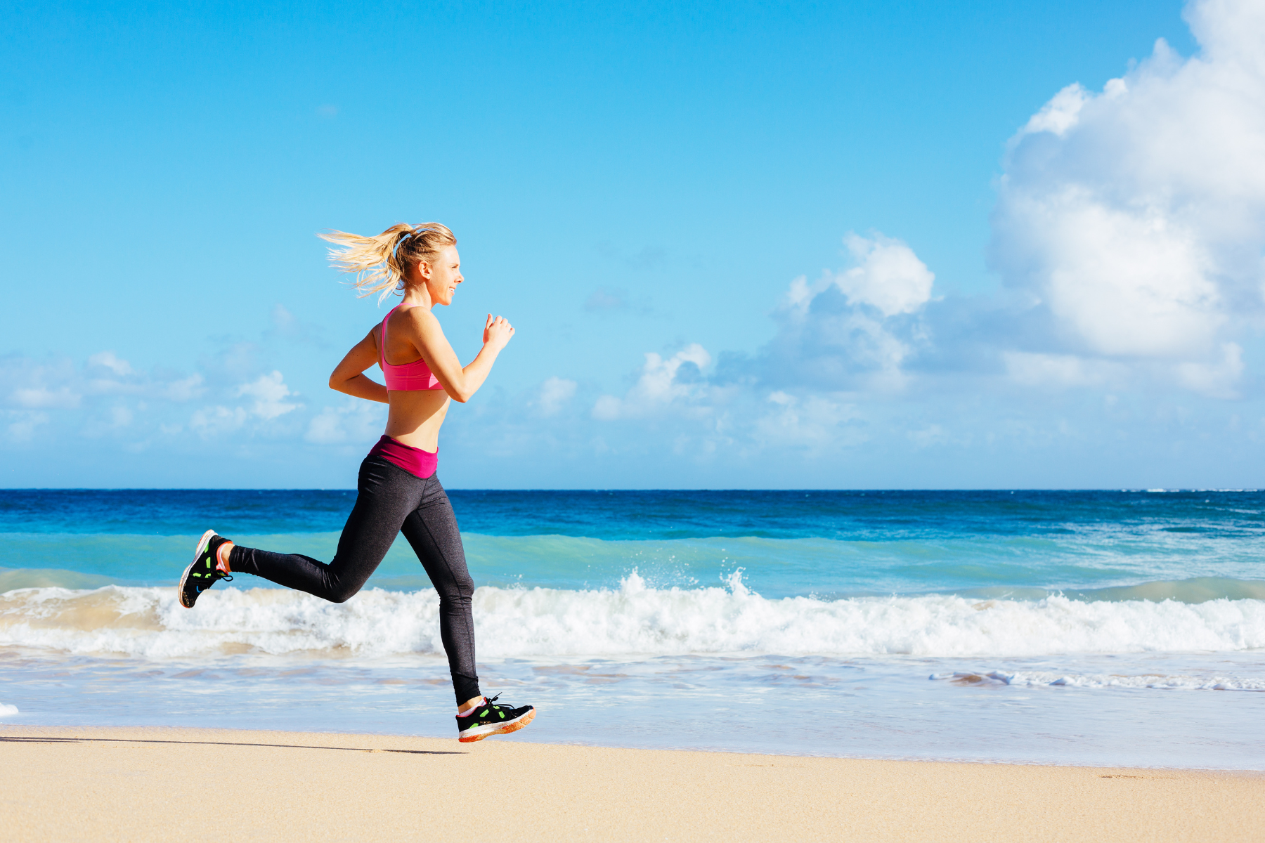 correre in spiaggia